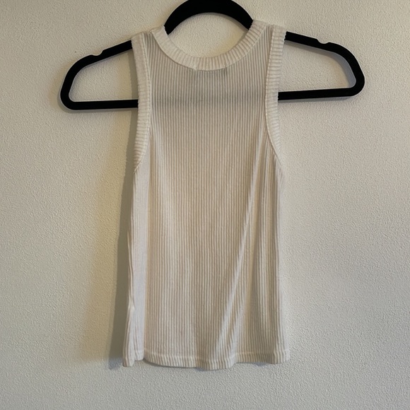 Off White Ribbed Tank - Picture 5 of 5